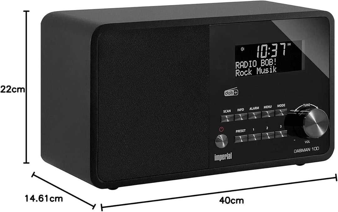 Imperial DABMAN 100 DAB+ und UKW Radio, Farbe:schwarz schwarz Single, schwarz Single