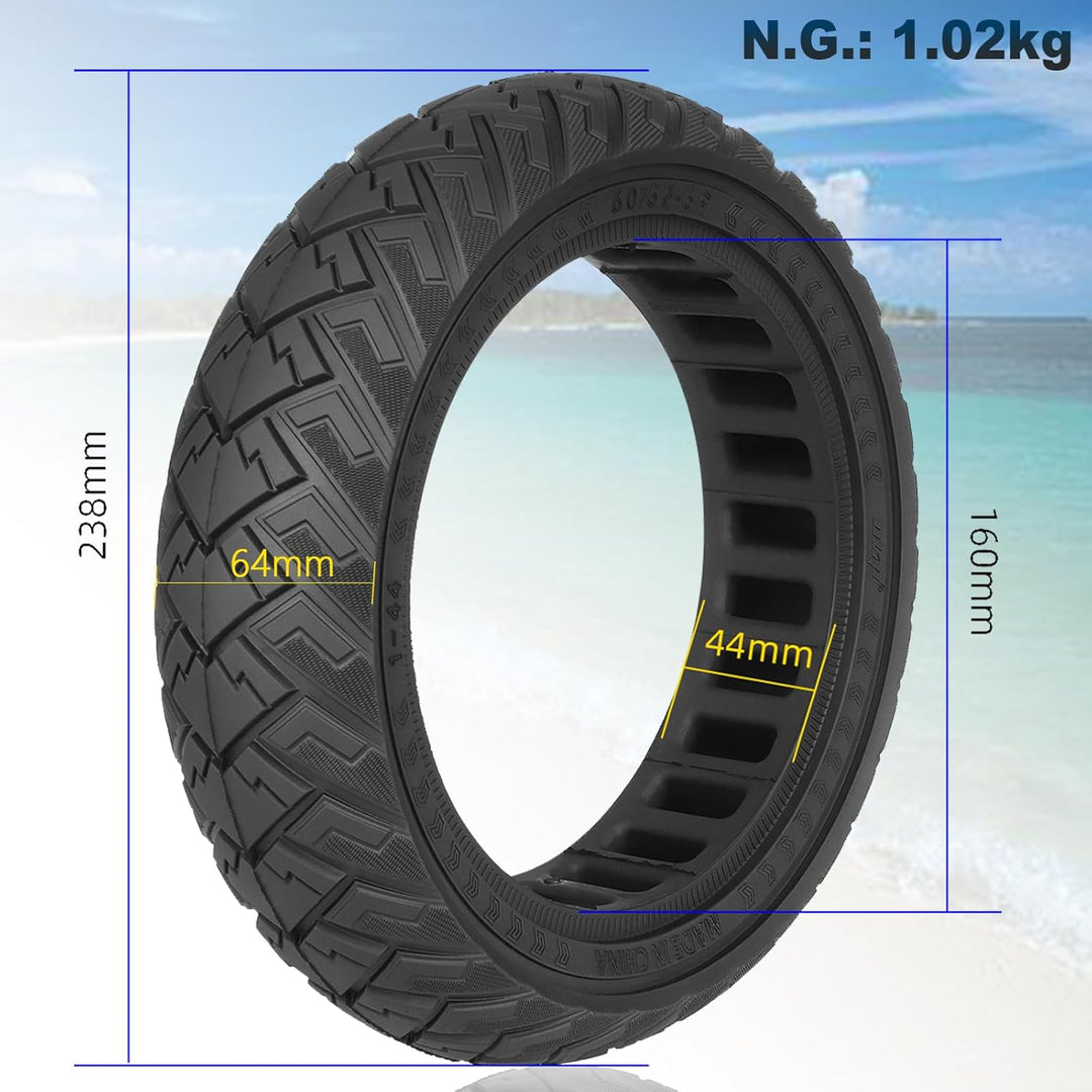 60/65-6,9 Ersatzräder Vollgummireifen 10 Zoll Solide Reifen für Ninebot Max G2 G2D G2E G65 F3 F3 Pro