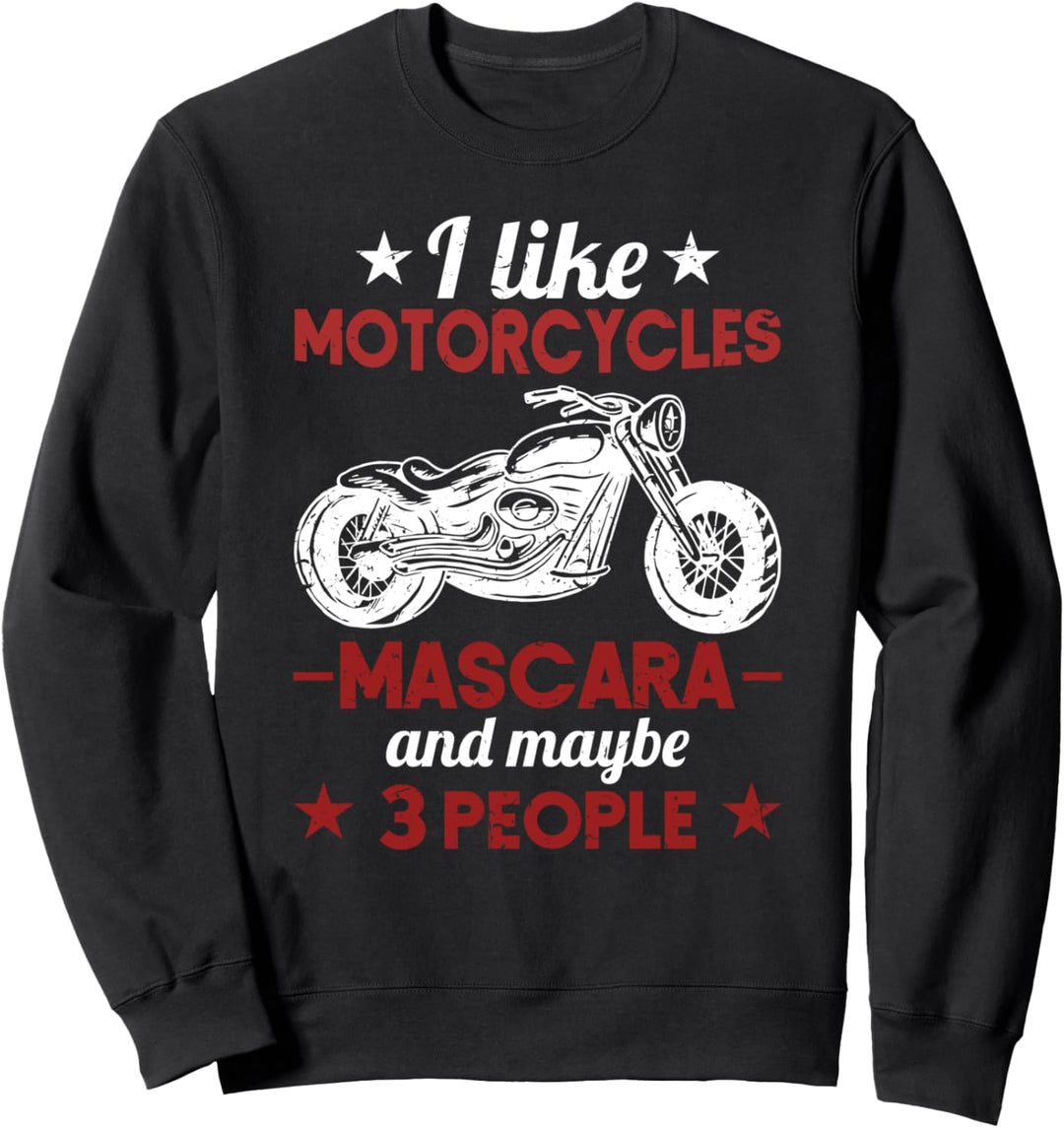 Motorrad Liebe Lustiges Motorradfahrerin Biker Girl Sweatshirt