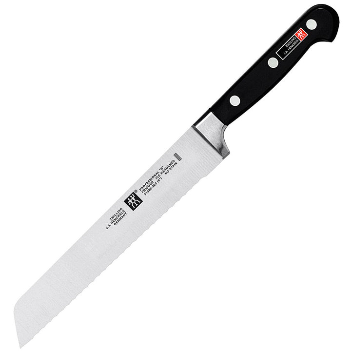 ZWILLING Professional S Brotmesser, Klingenlänge: 20 cm, Klingenblatt mit Wellenschliff, Rostfreier