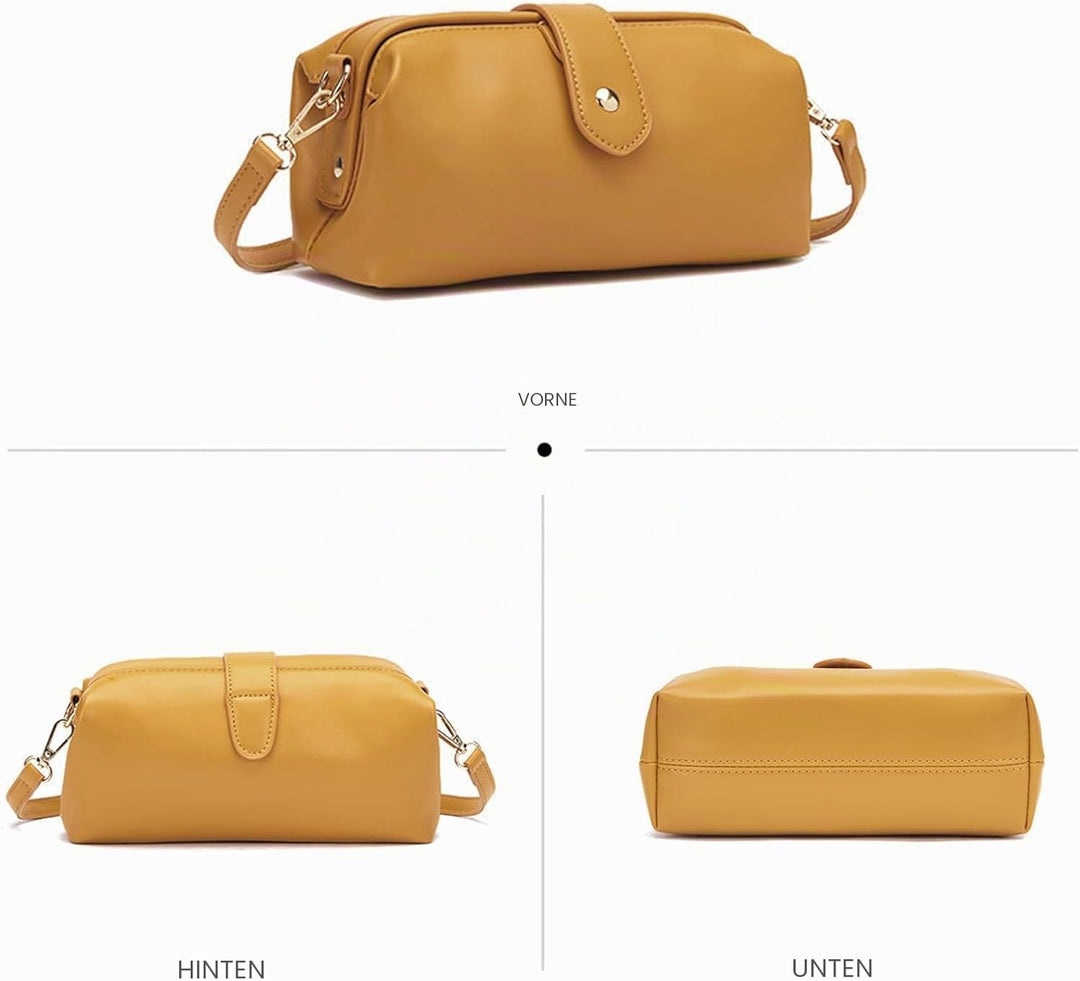 NICOLE &amp; DORIS Klein Umhängetasche Schultertasche Damen Crossbody Tasche Leichte Kuriertasche PU Led
