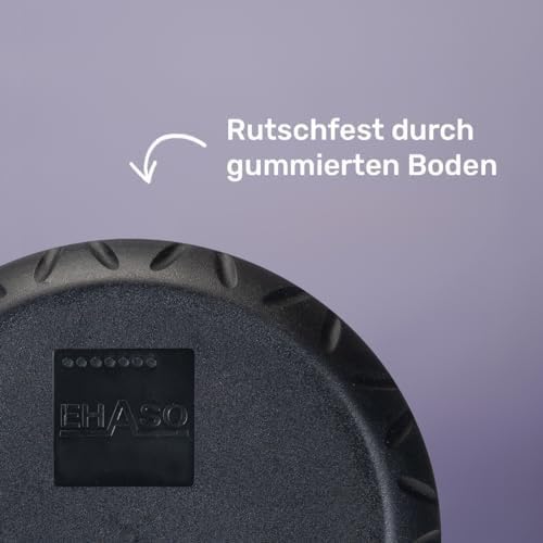 EHASO Hundenapf mit Pfötchen - Futter- und Trinknapf für kleine und grosse Hunde, unifarben (Schwarz