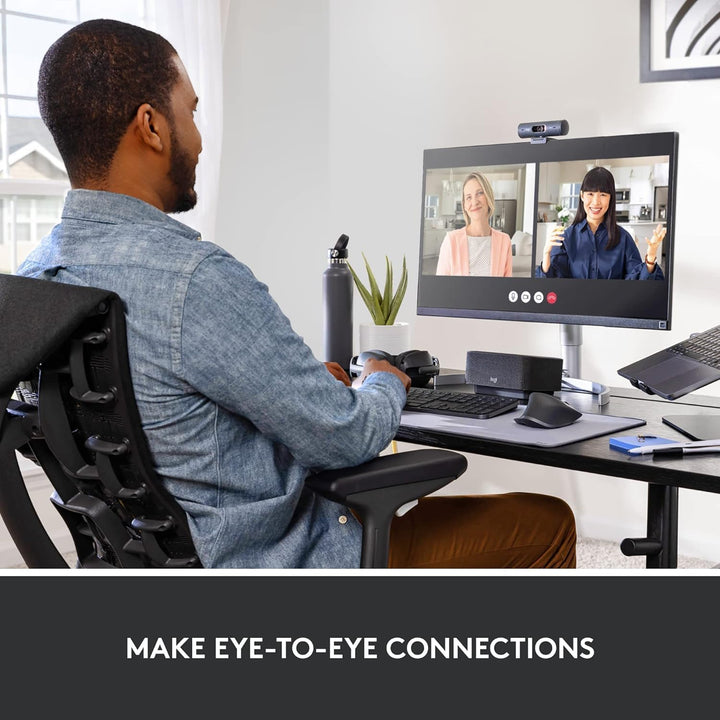 Logitech Brio 500 Full HD Webcam mit automatischer Lichtkorrektur, Show-Modus, Dual-Rauschunterdrück