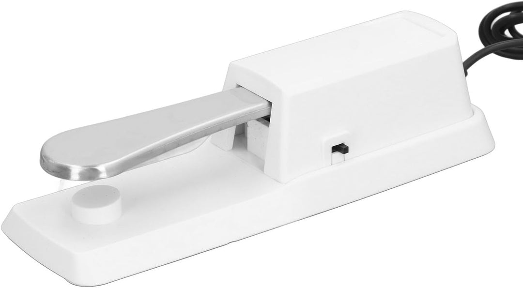 Universelles Sustain-Pedal für Tastatur, Weisses Sustain-Fusspedal mit 0,25-Zoll-Schnittstelle, Klav
