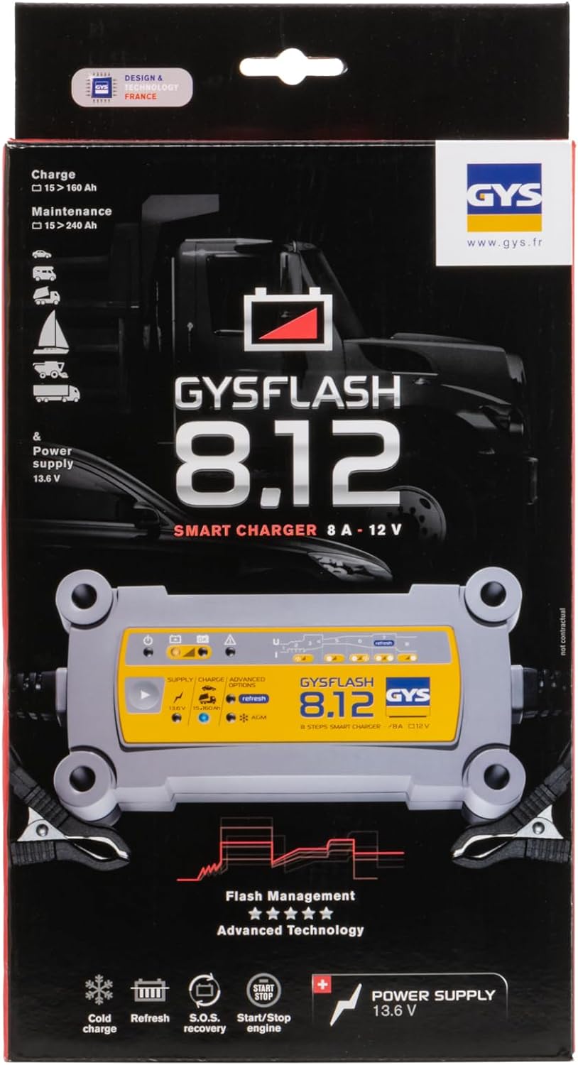 GYS GYSFLASH 8.12 029385 Automatikladegerät 12V 8A