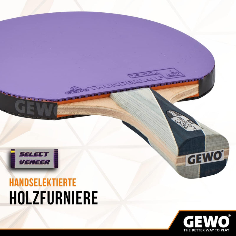 GEWO PS Blast Control Tischtennisschläger - ITTF genehmigter Profi-Tischtennisschläger, Fertigschläg