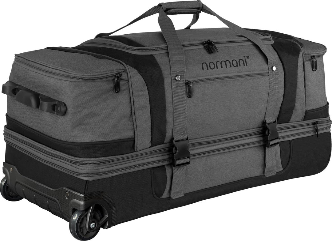 Reisetasche 2-Rad Trolley Weichgepäck Reisetasche mit Rollen und 6 Fächern - erweiterbarer Reisetrol