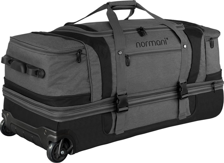 Reisetasche 2-Rad Trolley Weichgepäck Reisetasche mit Rollen und 6 Fächern - erweiterbarer Reisetrol