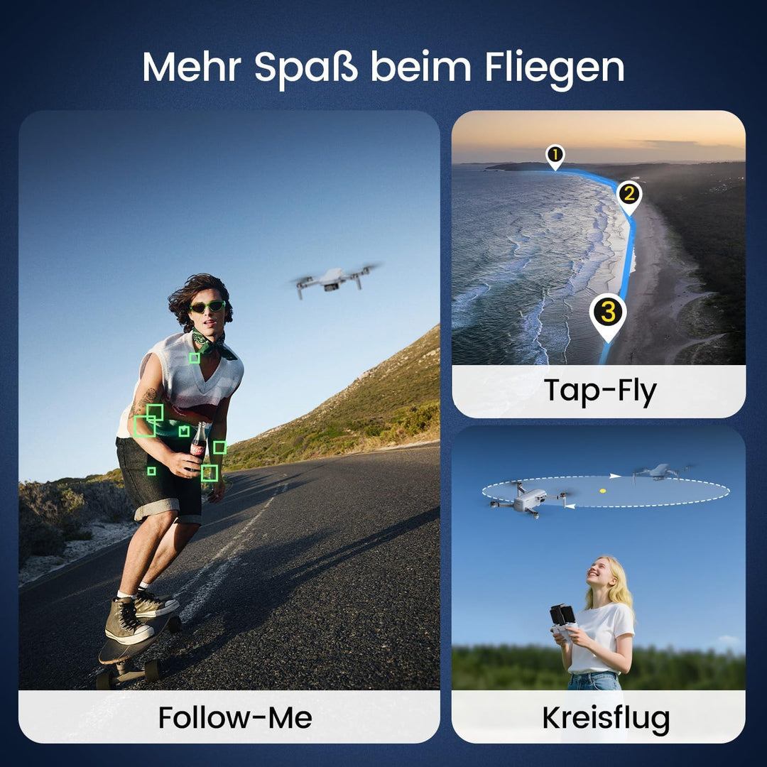 Holy Stone HS360D GPS Drohne mit 4K Kamera für Erwachsene, 5GHz FPV Übertragung bis 6KM, 80 Min. Flu