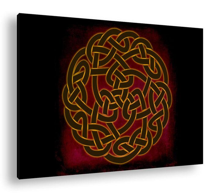 deyoli Keltisches Kreismuster Format: 80x60 als Leinwandbild, Motiv fertig gerahmt auf Echtholzrahme