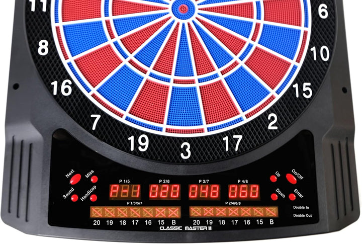 Carromco Elektronische Dartscheibe CLASSIC MASTER 2 - Dartboard für 1-8 Spieler - E-Dartautomat mit