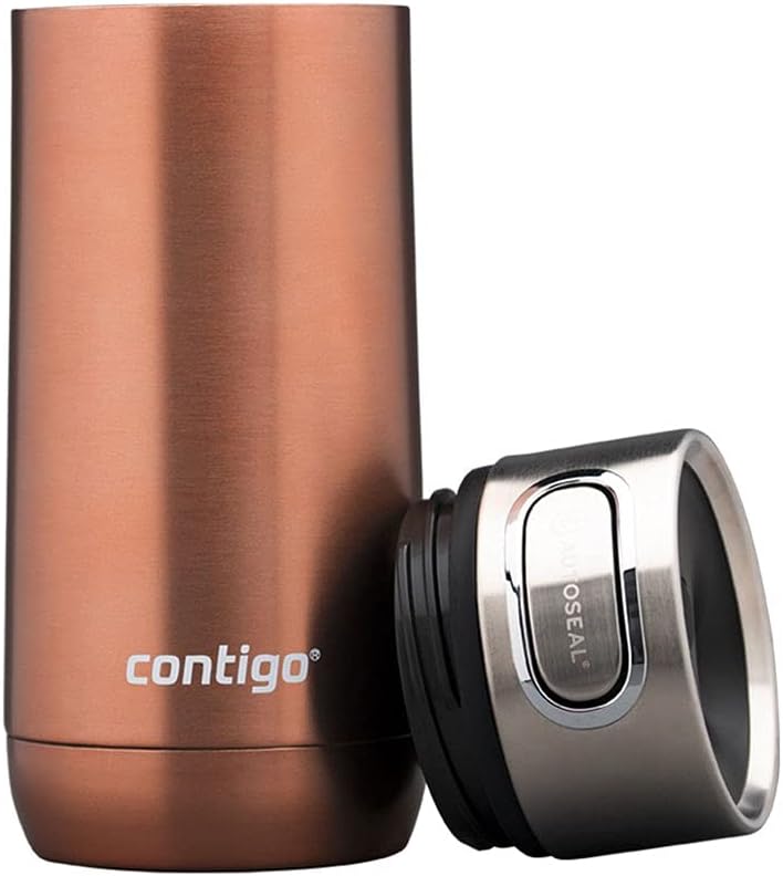 Contigo Luxe Autoseal Thermobecher, Edelstahl-Reisebecher, Isolierflasche, auslaufsicher, Kaffebeche