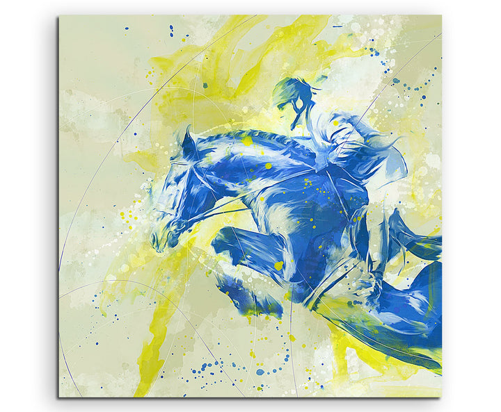 Paul Sinus Art Reitsport I 60x60cm SPORTBILDER Splash Art Wandbild Aquarell Art