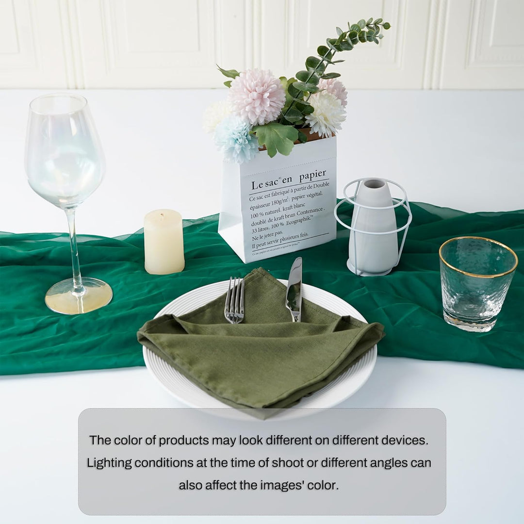 weich Polyester -Leinen gemischt Abendessen Cloth Servietten, 12 Stück (40 x 40 cm), für Veranstaltu