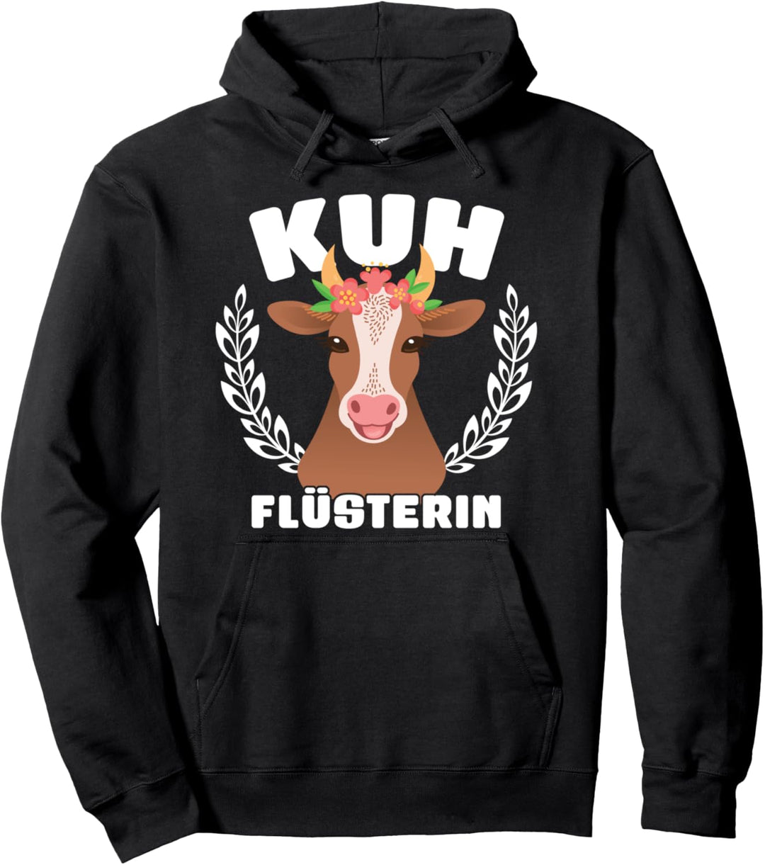 Kuh Flüsterin Kuh Pullover Hoodie