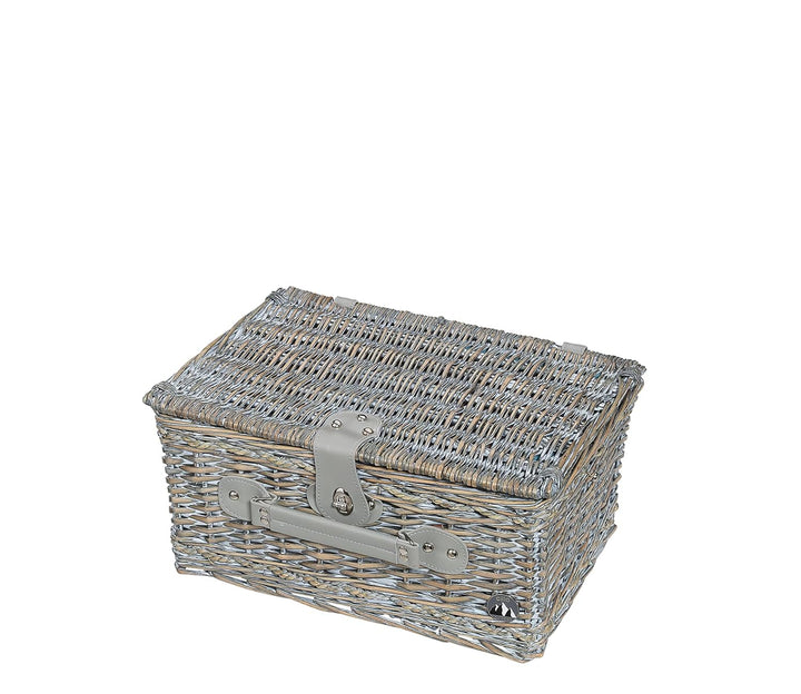 Cilio 0000155716 Picknick-Korb Stresa deluxe, Holz, braun, 19,8 x 30,6 x 41,4 cm