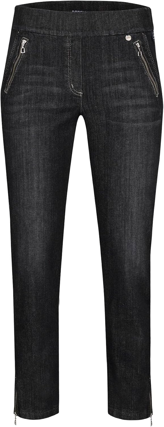 ROBELL Style NENA09 - 7/8 Damen Jeans straight - Jeanshose Damen high waist - Stretch Jeans Hose mit
