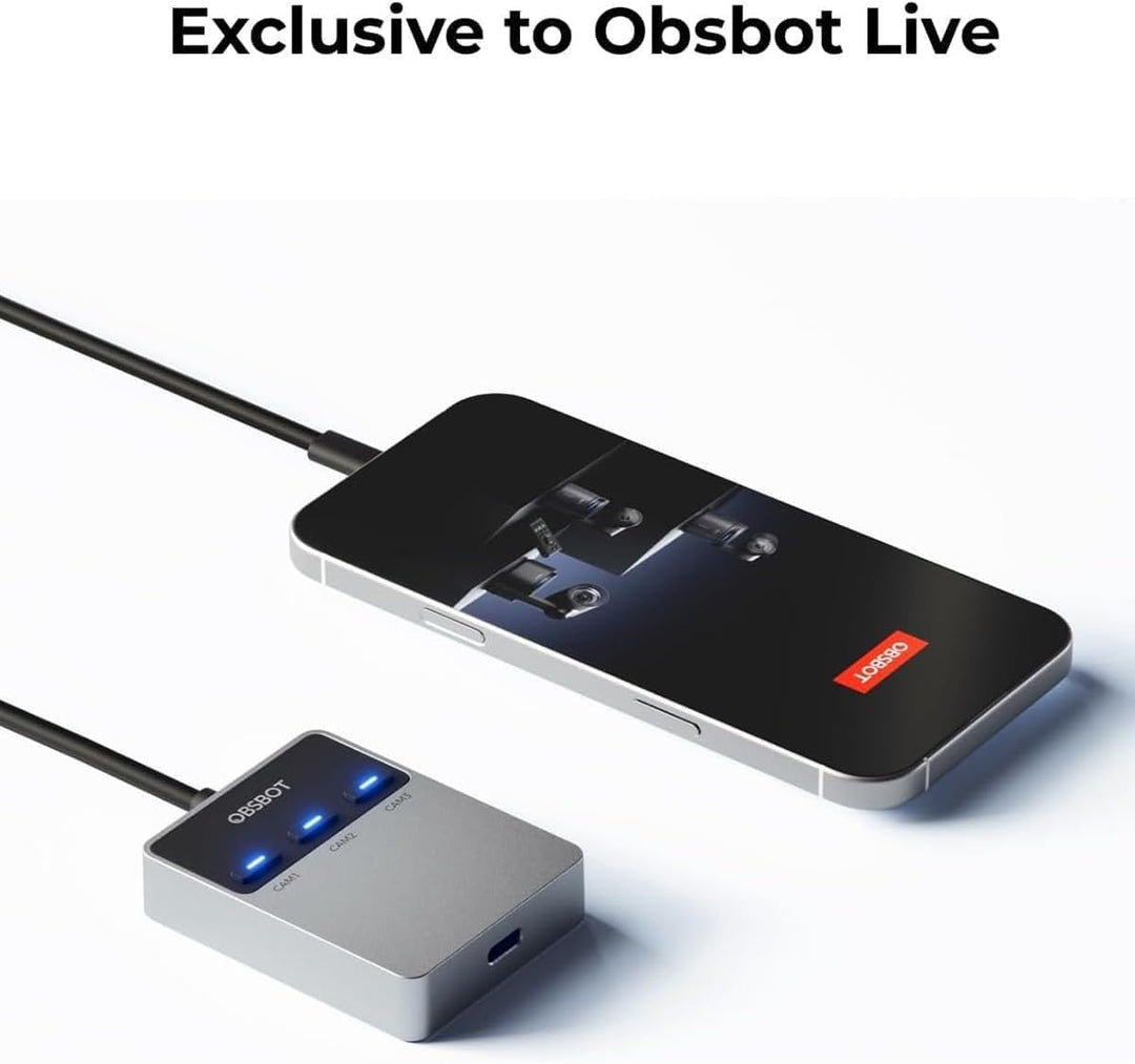 OBSBOT Kabelloser Multi-Cam-Connector, kompatibel mit Tail 2/Tail Air, Smartphones und Tablets mit U