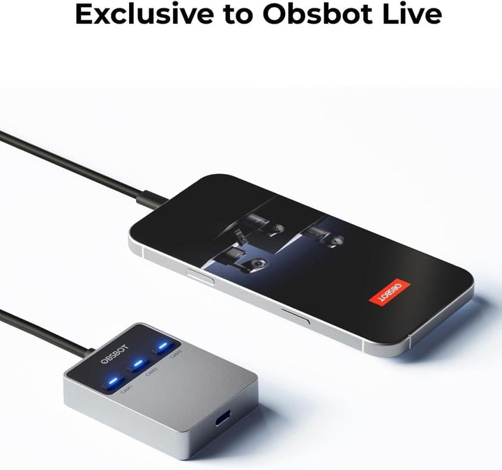 OBSBOT Kabelloser Multi-Cam-Connector, kompatibel mit Tail 2/Tail Air, Smartphones und Tablets mit U