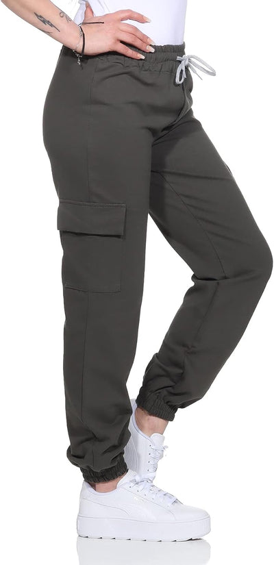 ZARMEXX Damen Baumwoll Freizeithose Cargohose Jogginghose Sport Jogger Ladies Pants mit elastischem