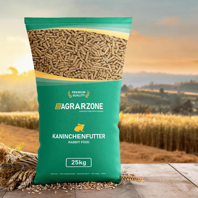 Agrarzone Kaninchenfutter Pellets 25 kg - Hasenfutter 25KG für Kaninchen, Zwergkaninchen und Hasen -