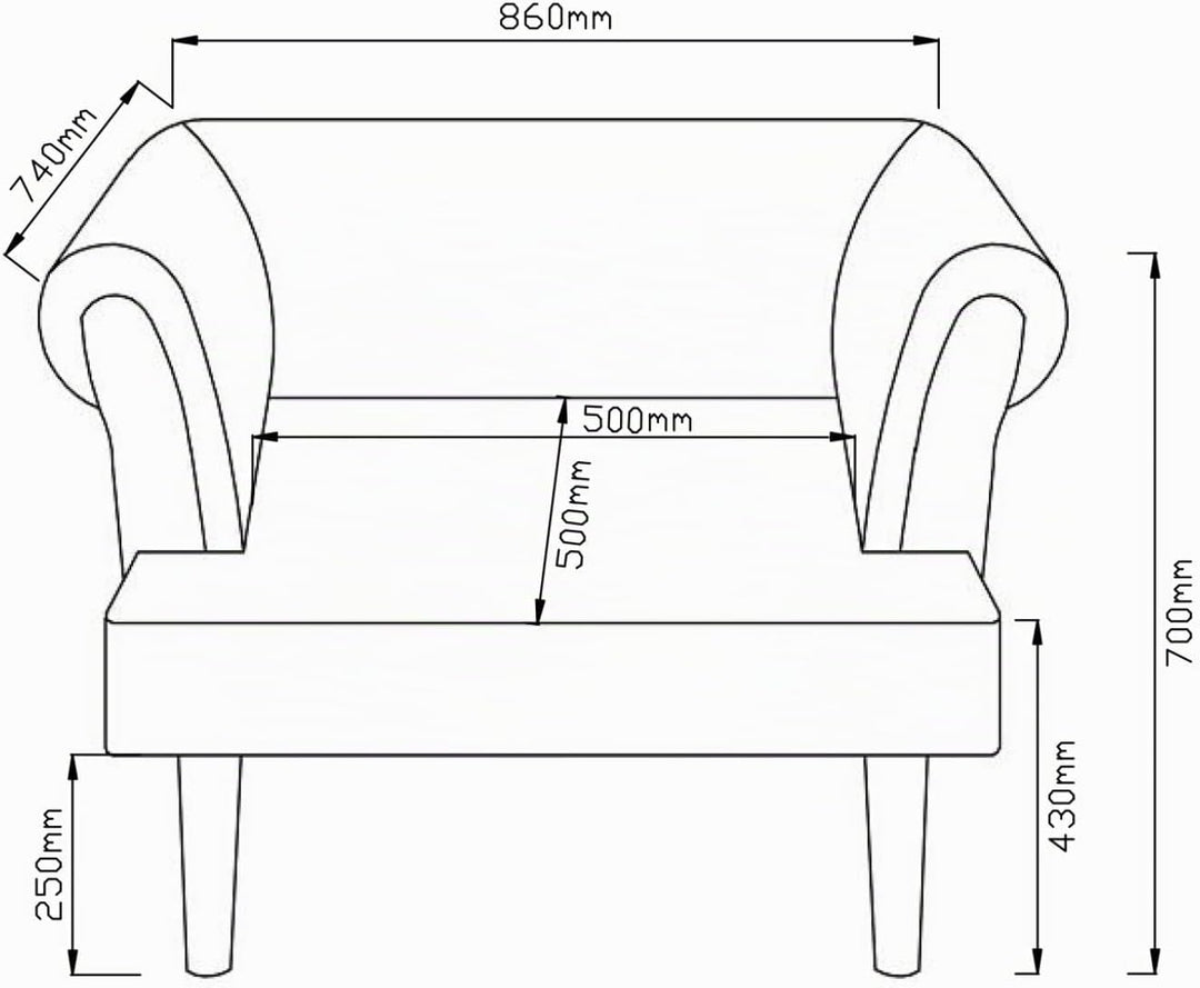 Atlantic Home Collection Sessel CHARLIE, Samt, Armlehnenstuhl mit Massivholzfüssen, Rosa, 74 x 86x 7