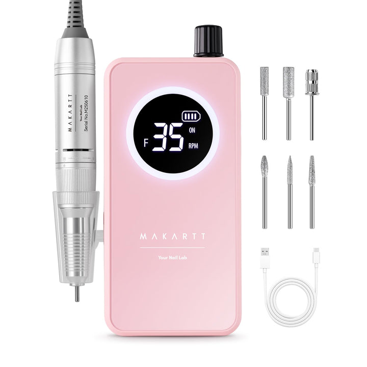 Makartt Nagelfräser – Wiederaufladbarer Professionell Fräser Nägel mit 35000 U/min, Elektrische Nage