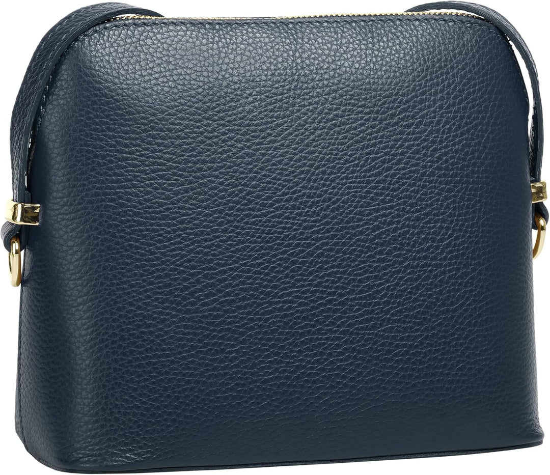 Cluty Umhängetasche Echt Leder Damen | Made in Italy, Smartphonefach, Handtasche aus Leder, Crossbod