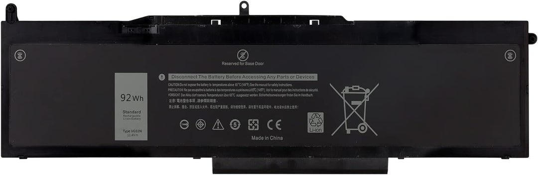 Swark Akku VG93N Replacement Komplett with Dell Precision 15 3520 3530 M3520 M3530 Latitude 5580 559
