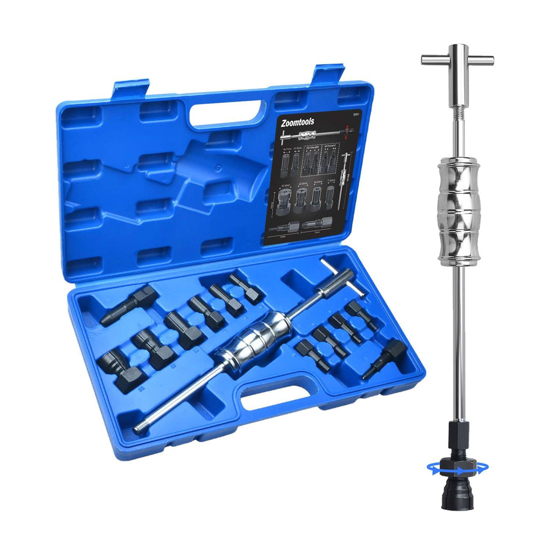 13 TLG 8-32 mm Sackloch-Innenlager-Abzieher-Set mit Gleithammer und erweiterbaren Spannzangen für Au