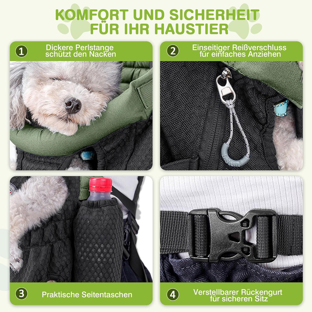 ALLSOPETS Hunderucksack für Kleine Hunde – Leichter, Atmungsaktiver und Bequemer Hunde Rucksack mit