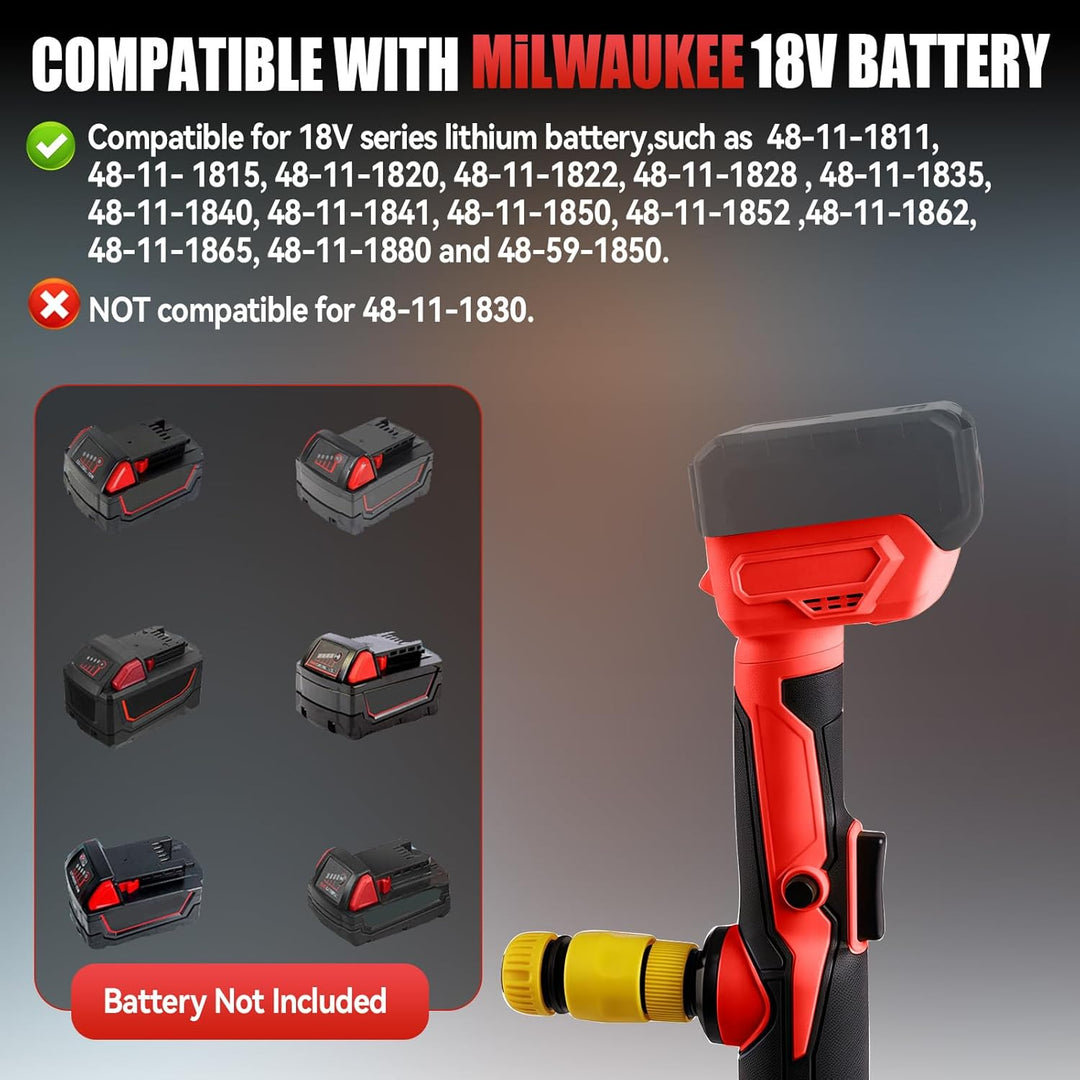 Kabellose Stabwasserpumpe, kompatibel mit Milwaukee M18, Förderleistung 3600 l/h, tragbare Wasserpum