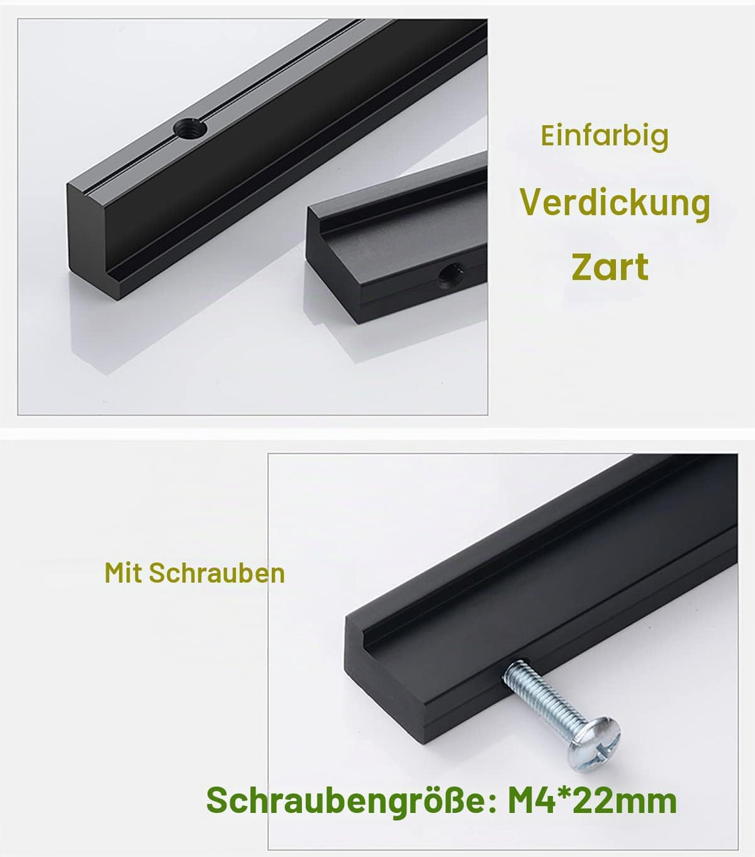 Qrity 20x Möbelgriffe Lochabstand 128mm Türgriffe Küche Stangengriff Schrankgriffe Schubladengriffe