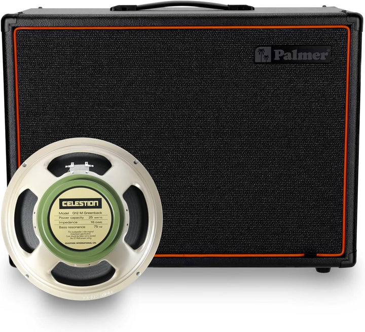 Palmer CAB 112 BX GBK - Gitarren Lautsprecherbox mit Celestion Greenback 1 x 12, Open-Back 1 x 12" O