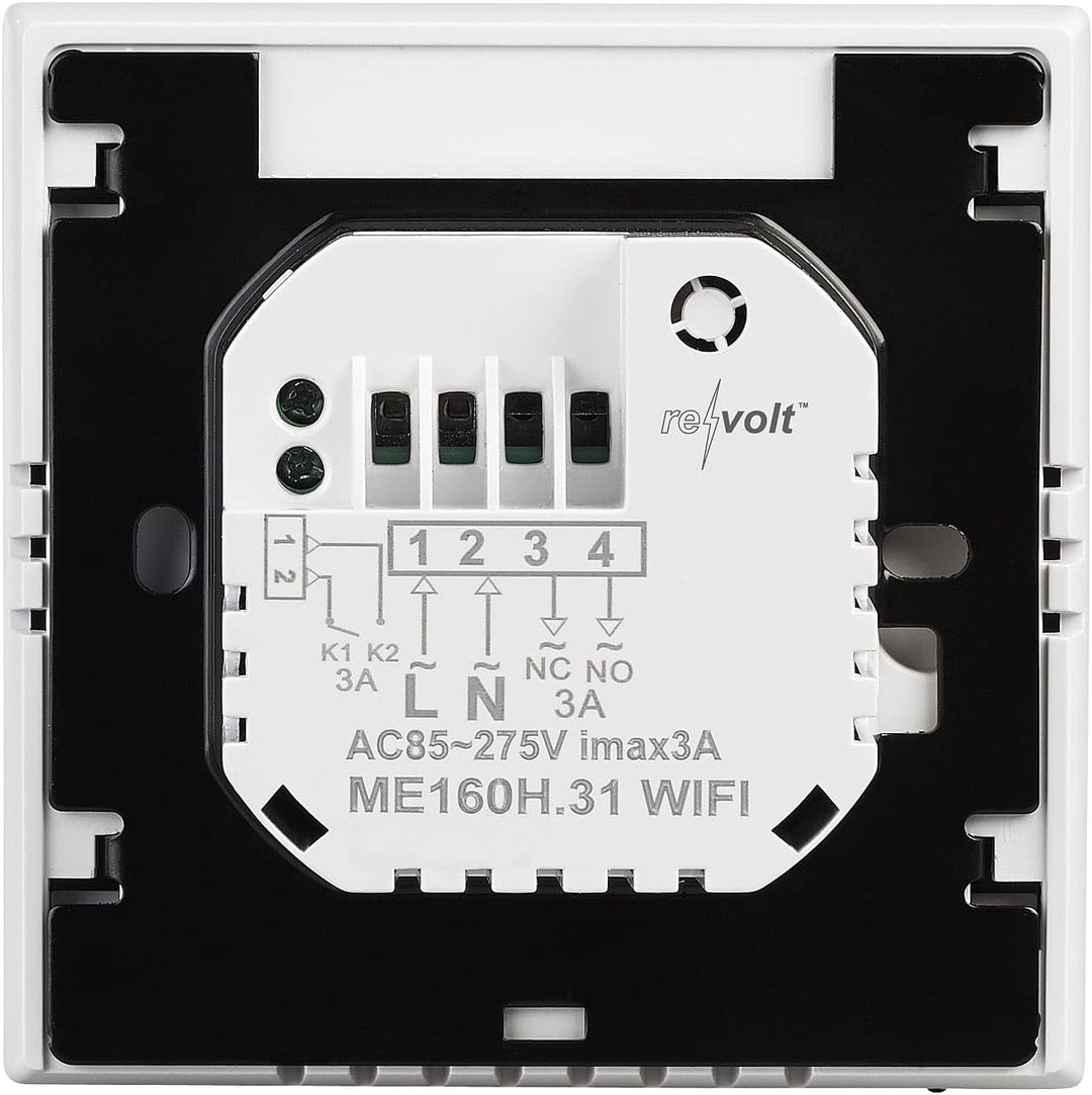 revolt Wireless Thermostat: 2er-Set WLAN-Thermostate für Fussbodenheizungen, Touchdisplay (Wandtherm