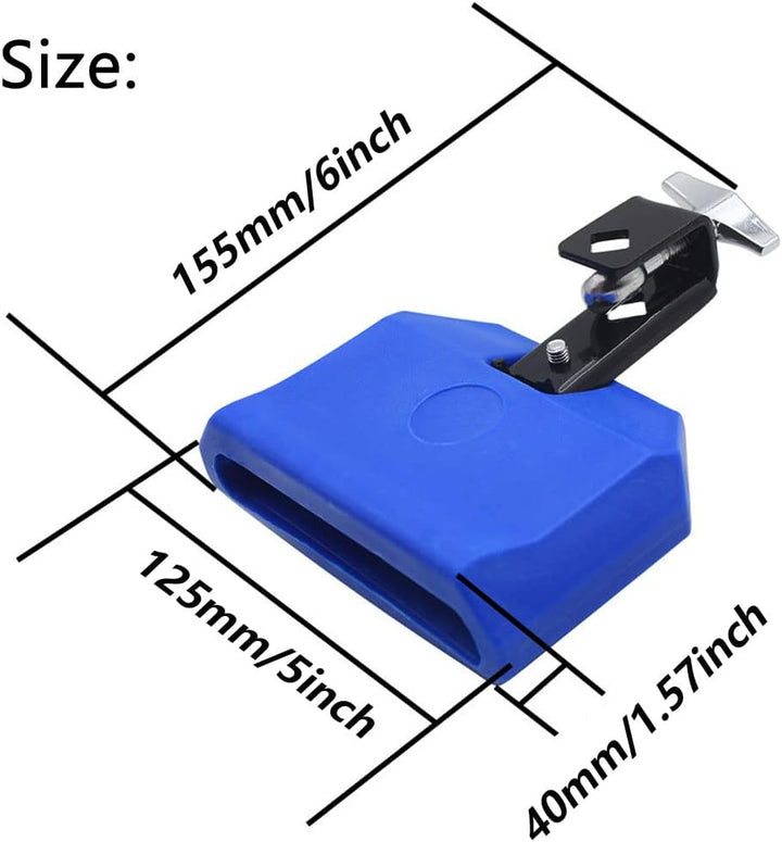 Jam Block Musikinstrument, 12,7 cm, Kunststoff, Lateinisches Trommelinstrument (blau), blau