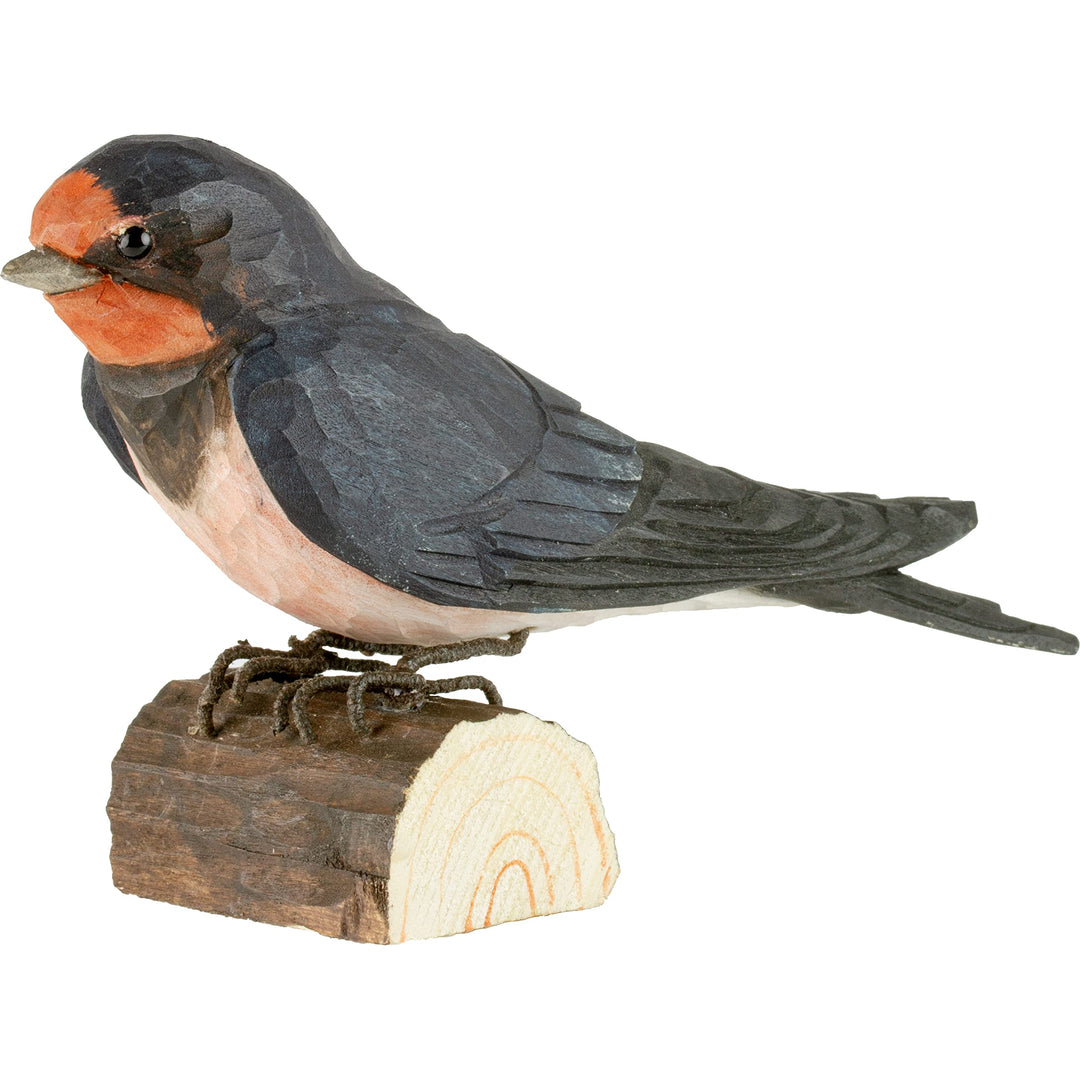 WILDLIFEGARDEN Wildlife Garden WG4438 DecoBird Hausschwalbe - Handgeschnitzter Dekorative Vogel aus