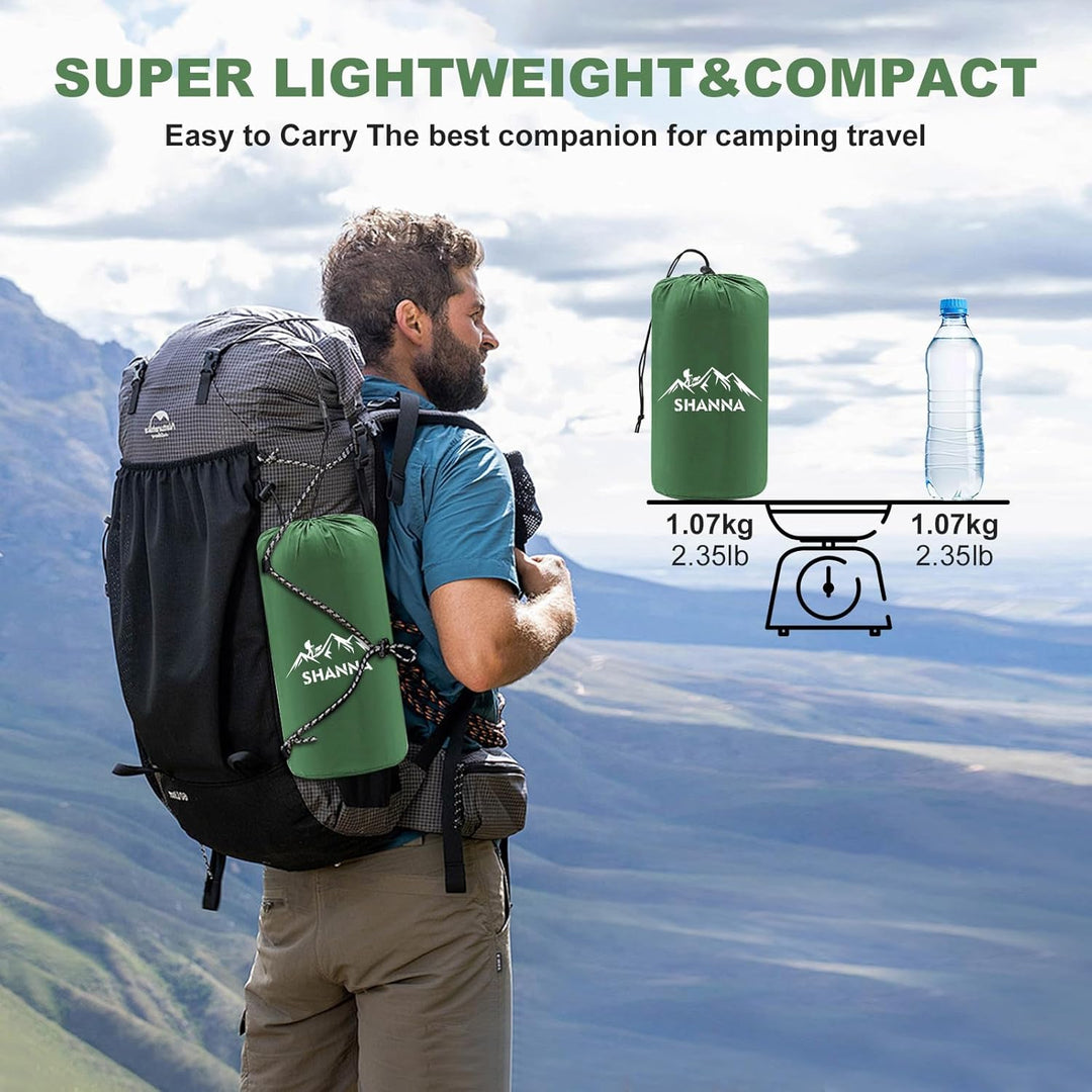 SHANNA Isomatte Outdoor Camping Luftmatratze: Ultradicke 12cm Aufblasbare Schlafmatte mit Fusspresse