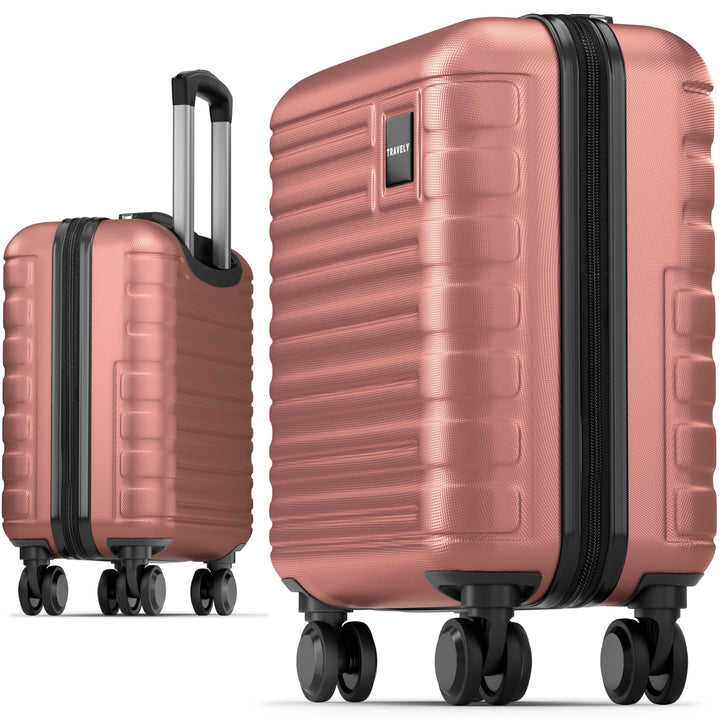 Travely Premium Handgepäck Koffer 45x36x20cm - passend für Ryanair, Lufthansa, Eurowings und co. I 3
