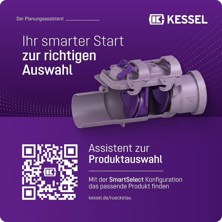 Kessel 73070 Rückstauverschluss Staufix für Abwasser, DN 70