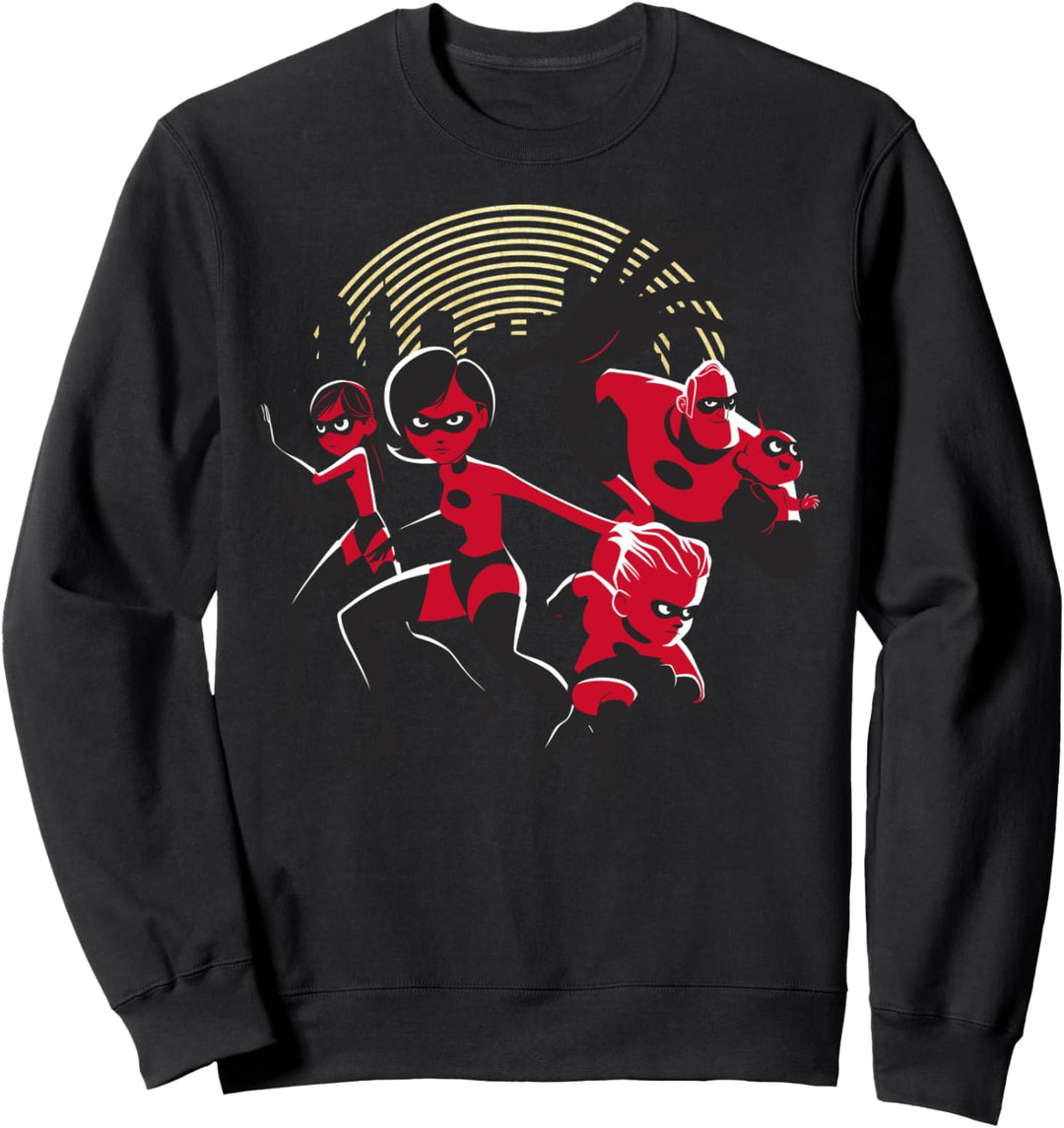 Disney Pixar Incredibles Family City Group Shot Sweatshirt