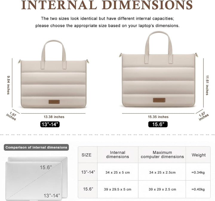 RAINYEAR 13-14 Zoll Damen Laptoptasche Aktentasche für Macbook Notebook Chromebook, Elegante Tasche