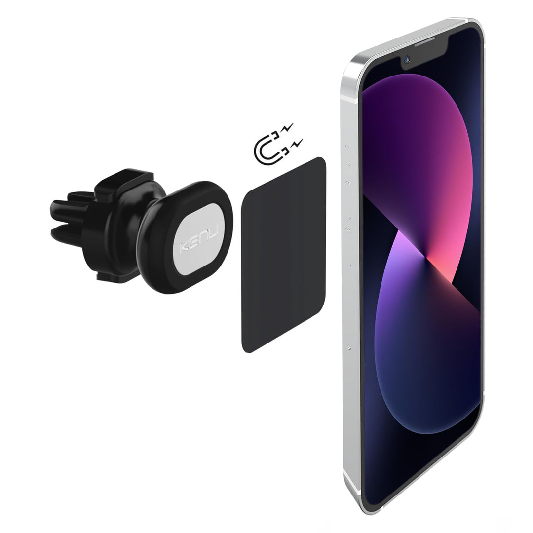 Kenu Airframe Magnetic Lüftungs Halterung inkl. Metallplättchen für Smartphones/Phablets - schwarz [