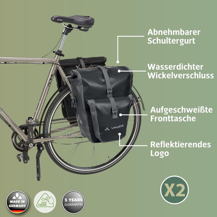 VAUDE Aqua Back Plus - Fahrradtasche - 2 Hinterradtaschen (2x24L) - wasserdicht - Made in Germany Sc