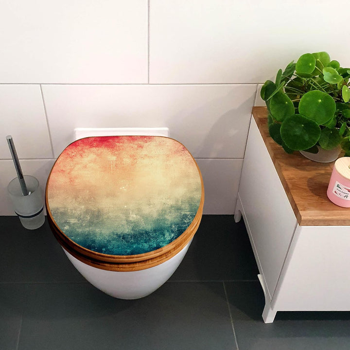 banjado Design WC Sitz Bambus Absenkautomatik 45,8x37,5cm - Toilettendeckel mit Absenkautomatik Holz