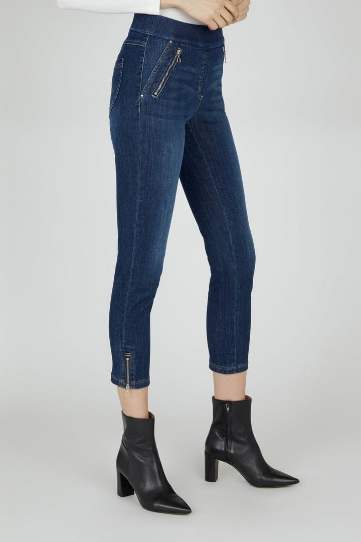 ROBELL Style NENA09 - 7/8 Damen Jeans straight - Jeanshose Damen high waist - Stretch Jeans Hose mit