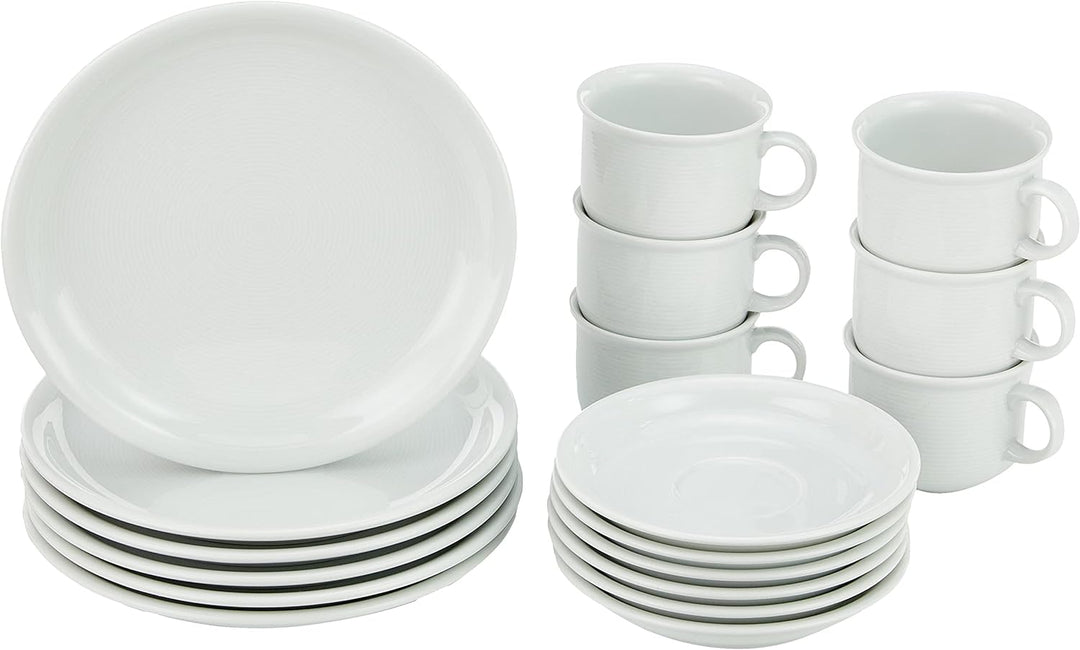 Thomas Kaffee-Set, Porzellan, Weiss, 18 Stück (1er