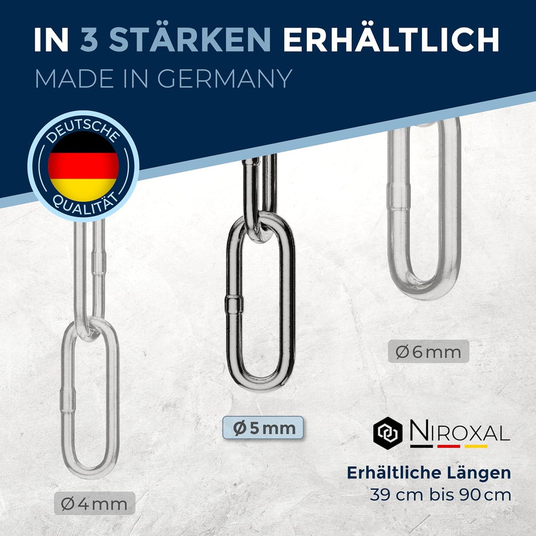 rostfreie Kombikette für Hunde - das ORIGINAL mit Zugstop - Edelstahl Hundekette Kettenhalsband lang