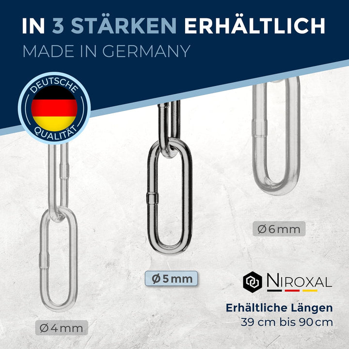 rostfreie Kombikette für Hunde - das ORIGINAL mit Zugstop - Edelstahl Hundekette Kettenhalsband lang