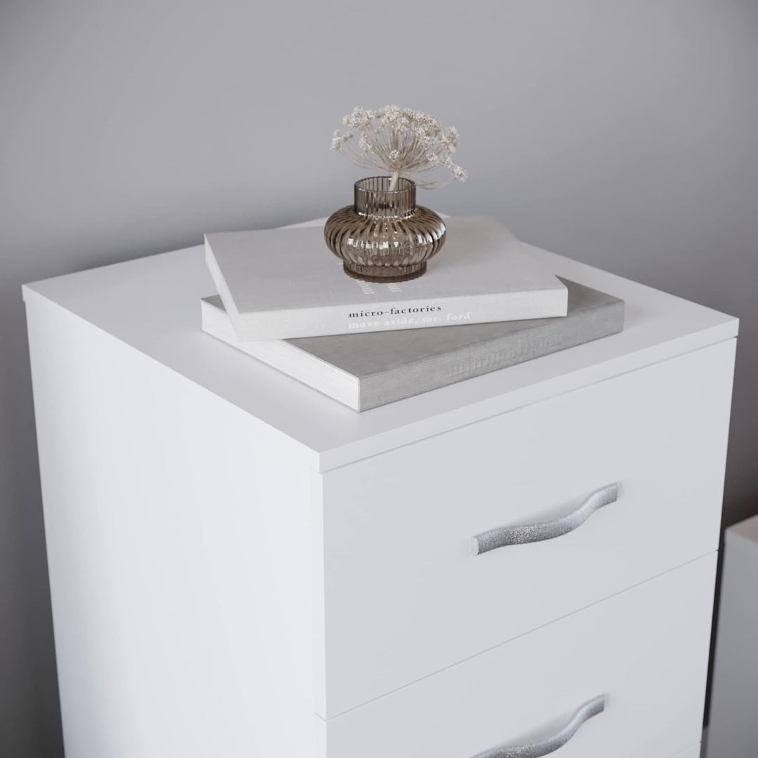Vida Designs Brust Schmale Kommode, weiss, 36D x 34.5W x 90H centimetres, Weiss
